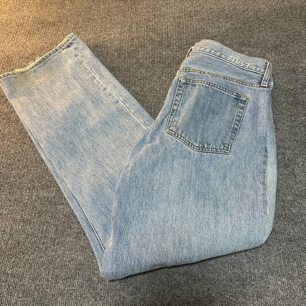 Gap 1969 Easy Fit Mens Light‎ Wash Straight Leg Denim Jeans Blue 34x32